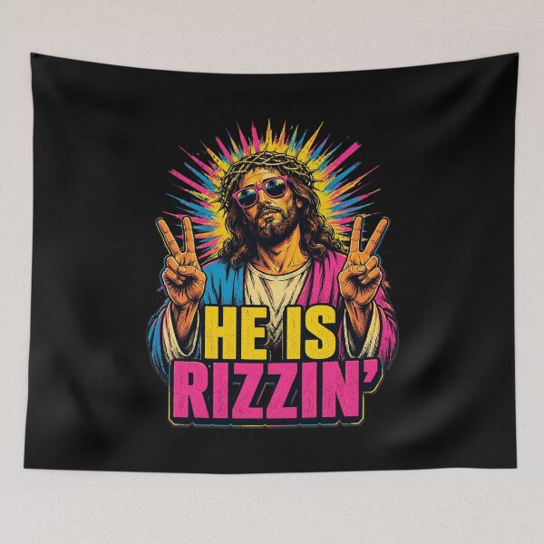 Item preview, Retro He is Rizzin Funny Jesus Has Rizzen Easter Christian designed and sold by OlakunleOloroz.
