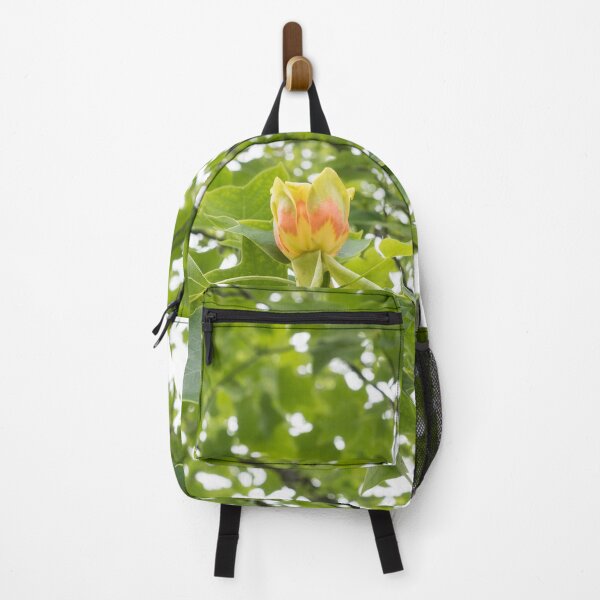 Item preview, Distinct Yellow Orange Tulip Tree Flowers in Lush Green Canopy designed and sold by Georgia Mizuleva.