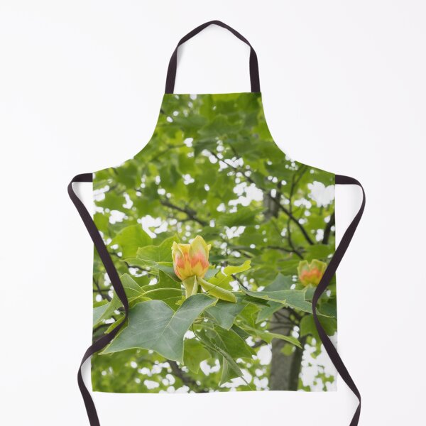 Item preview, Distinct Yellow Orange Tulip Tree Flowers in Lush Green Canopy designed and sold by Georgia Mizuleva.