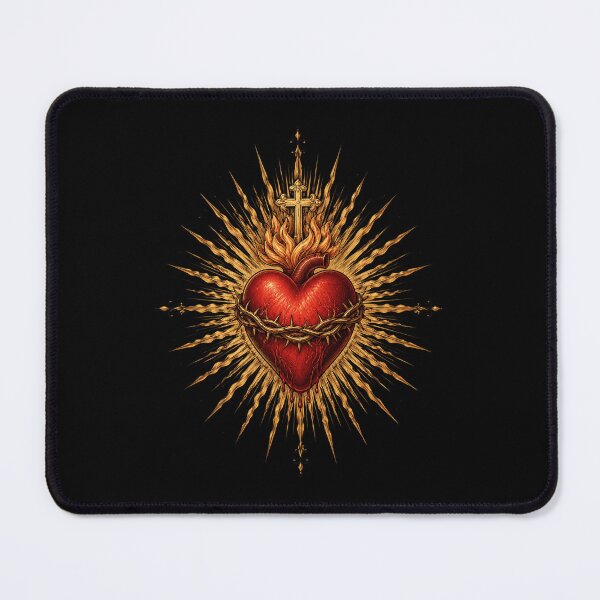 Item preview, Sacred Heart of Jesus Catholic Vintage Heart designed and sold by OlakunleOloroz.