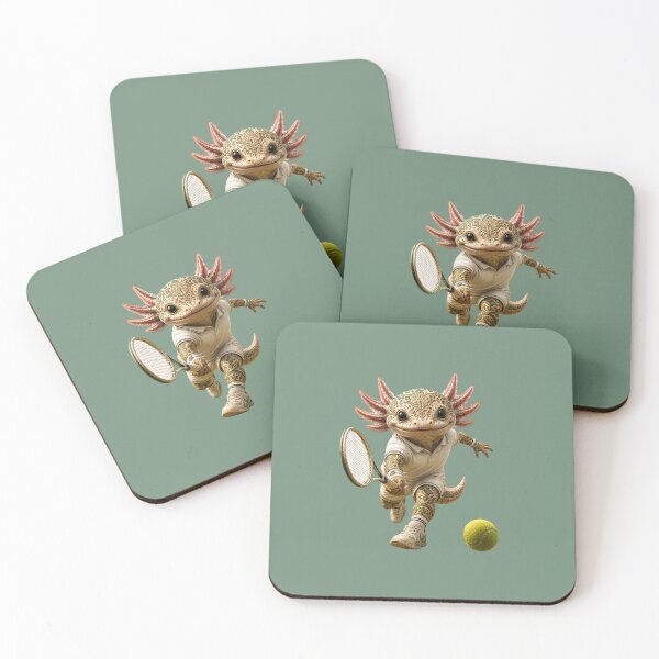 Item preview, Axolotl Loves Tennis – Cute Sport Animal Design designed and sold by MonsoonInkX.