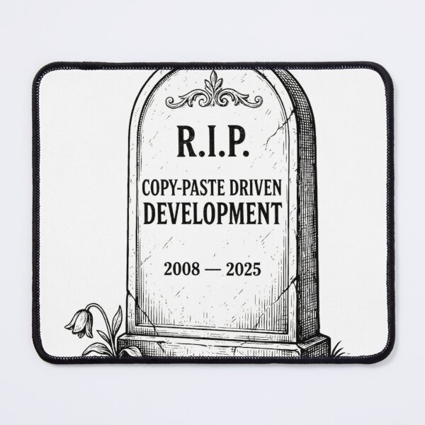 Item preview, Copy-Paste Driven Development RIP Tech Humor designed and sold by Bianca Oltean.