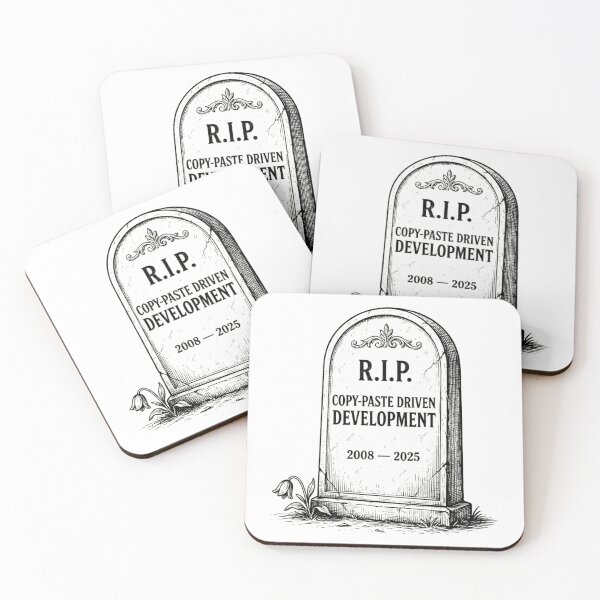 Item preview, Copy-Paste Driven Development RIP Tech Humor designed and sold by Bianca Oltean.