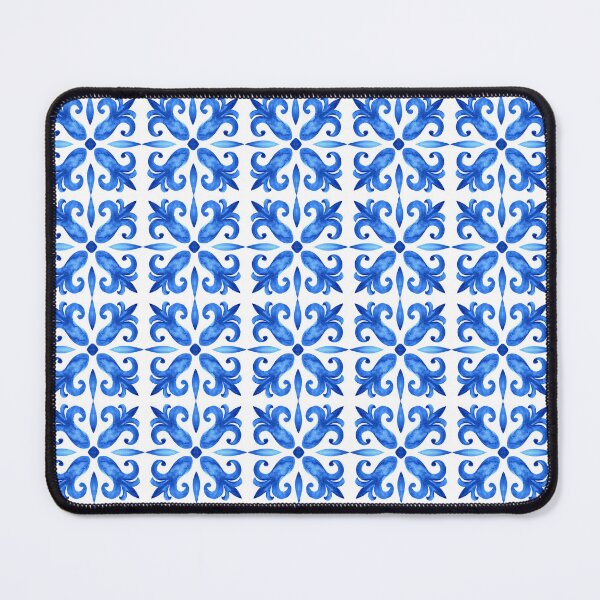 Item preview, Blue Watercolor Floral Pattern designed and sold by reanacreations.