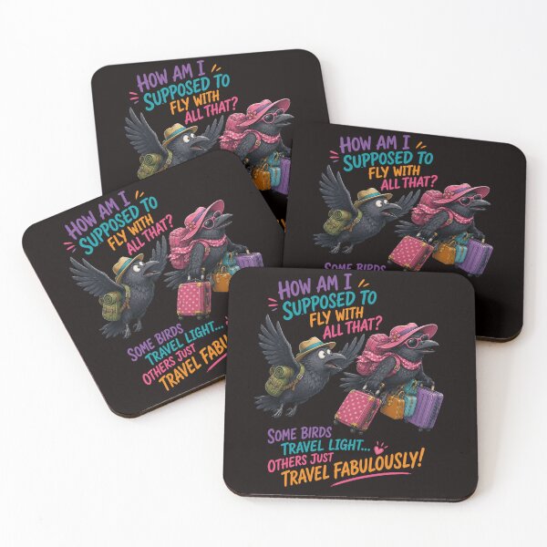 Item preview, How Am I Supposed to Fly with All That? – Funny Vacation Crow Couple Design designed and sold by Tadeusz1.