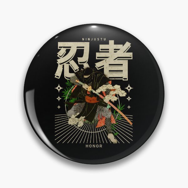 Item preview, Traditional Japanese Ninja Warrior Illustration with Bold Kanji designed and sold by kruuger.