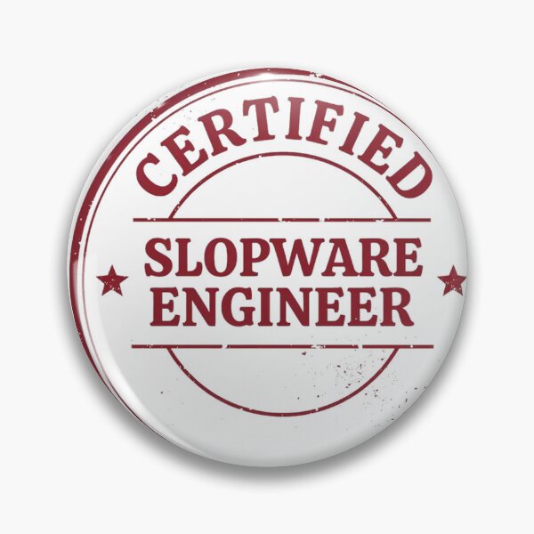 Item preview, SLOPWARE ENGINEER Certified Stamp Tech Humor designed and sold by Bianca Oltean.