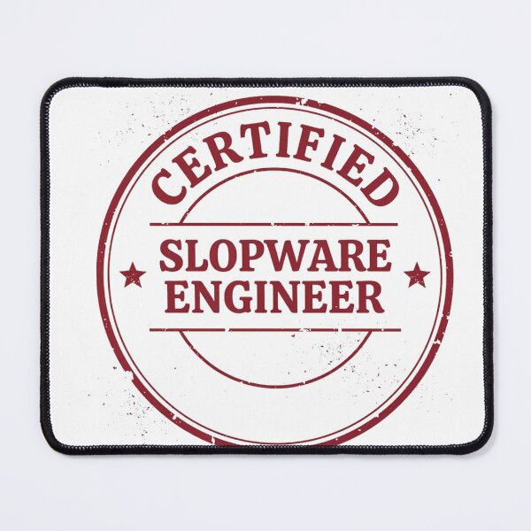Item preview, SLOPWARE ENGINEER Certified Stamp Tech Humor designed and sold by Bianca Oltean.