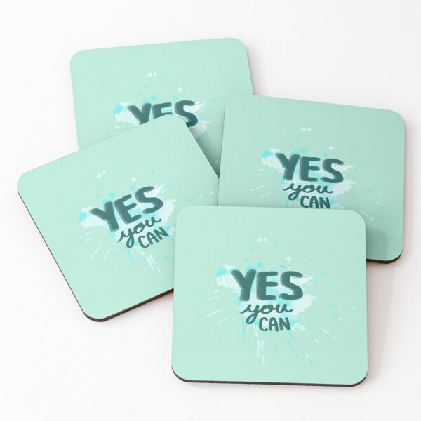 Item preview, Yes You Can Positive Paint Splatter- Blue designed and sold by Asha-Art.