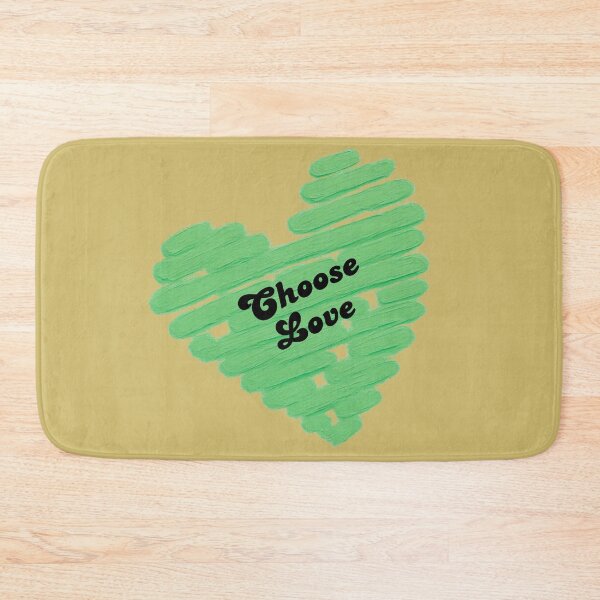Item preview, Choose Love – Hand Painted Mint Green Heart Typography | Inspirational Minimalist Design designed and sold by VariusDesigns.