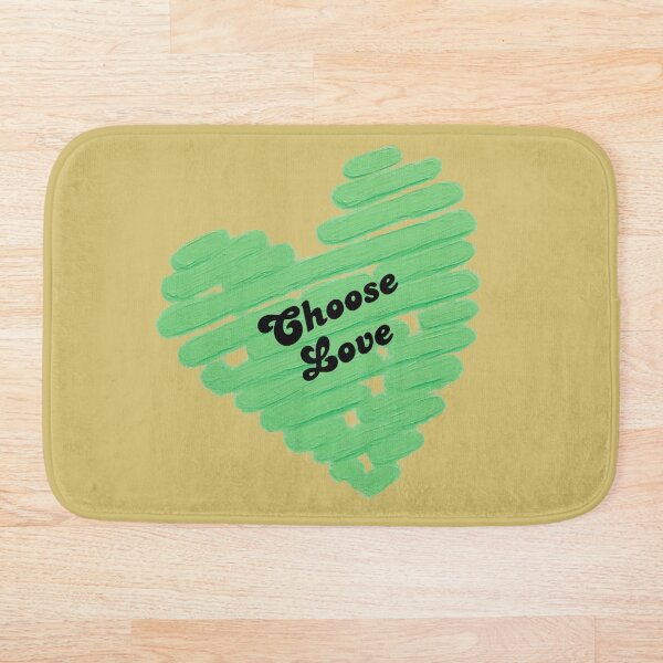 Item preview, Choose Love – Hand Painted Mint Green Heart Typography | Inspirational Minimalist Design designed and sold by VariusDesigns.