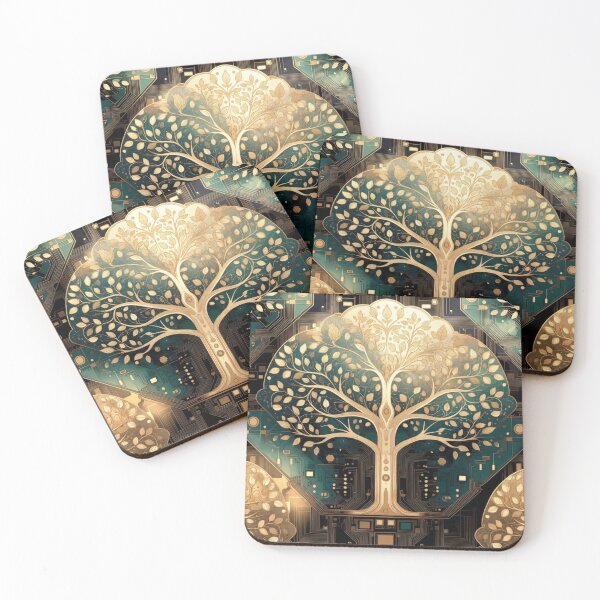 Item preview, Enchanted Golden Tree in Fantasy Forest designed and sold by IntelliMindDesigns.