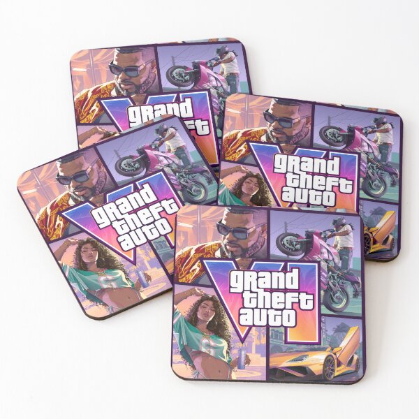 Item preview, Retro Neon Comic Panel Mosaic - Vice City Action Gaming Collage Poster designed and sold by William Cano.