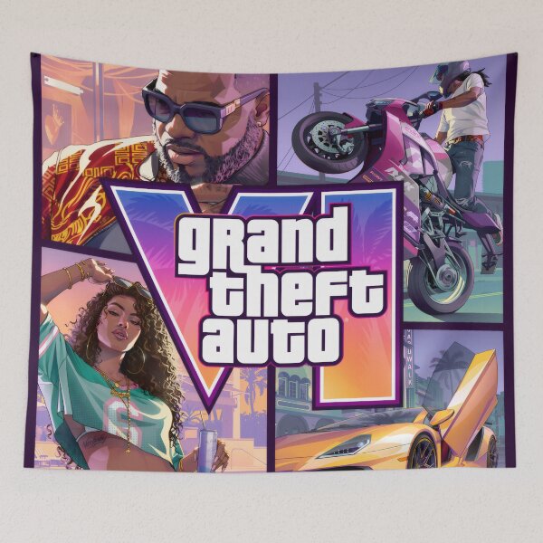 Item preview, Retro Neon Comic Panel Mosaic - Vice City Action Gaming Collage Poster designed and sold by William Cano.