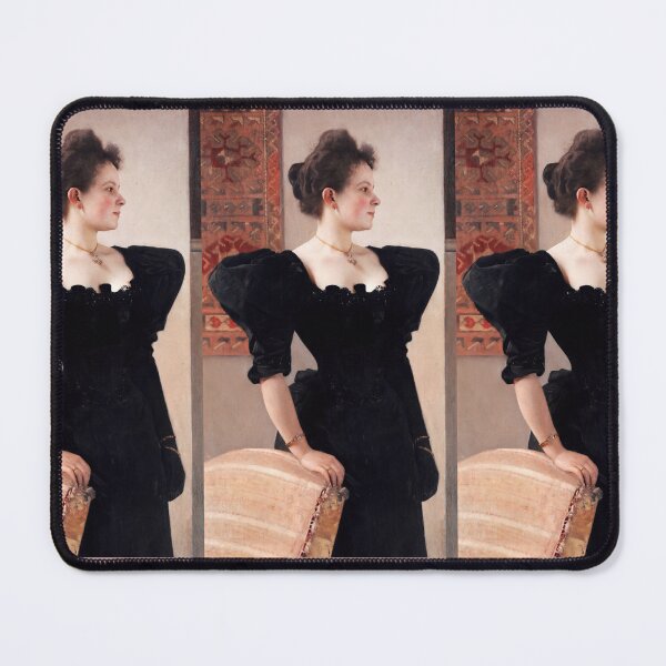 Item preview, Elegant Lady in Black Velvet Dress designed and sold by artofuniverse.