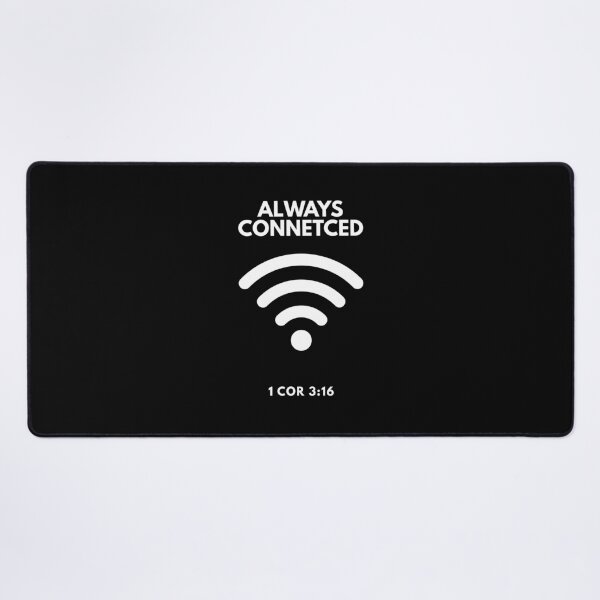Item preview, Always Connected Wi-Fi Bible Verse 1 Corinthians 3:16 White Ink designed and sold by Faith Level Up.