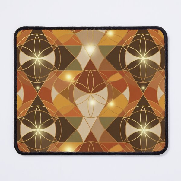 Item preview, Warm Earthy Geometric Starburst Pattern Design designed and sold by IntelliMindDesigns.