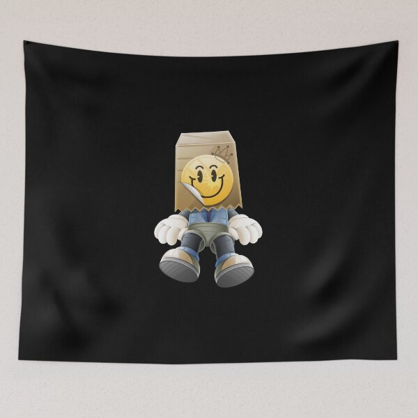 Item preview, Cartoon Paper Bag Head Smiley Character designed and sold by Lexkon Liu's art.
