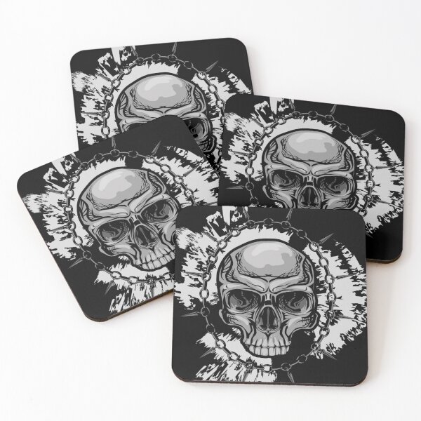 Item preview, Spiked Chain Gothic Skull Dark Art" designed and sold by Redvibeco.