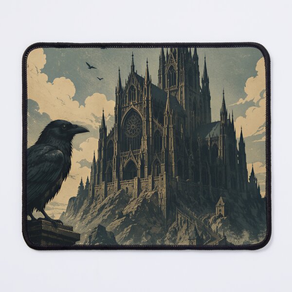 Item preview, Visit Raven Cathedral – Vintage Gothic Travel Poster designed and sold by NowaPrintNest.