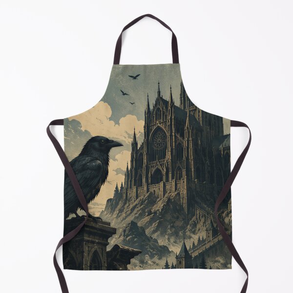 Item preview, Visit Raven Cathedral – Vintage Gothic Travel Poster designed and sold by NowaPrintNest.