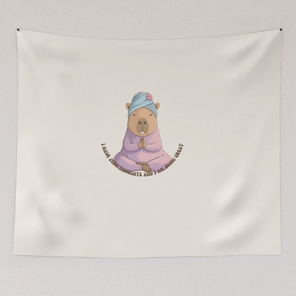 Item preview, Funny Zen Capybara Yoga - I Have Zero Thoughts designed and sold by StoryVibes.