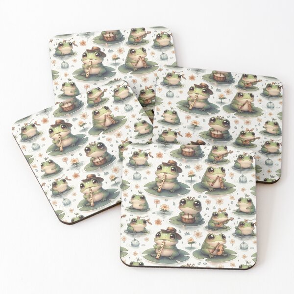 Item preview, Cute Cartoon Frog Whimsical Pattern Design designed and sold by IntelliMindDesigns.