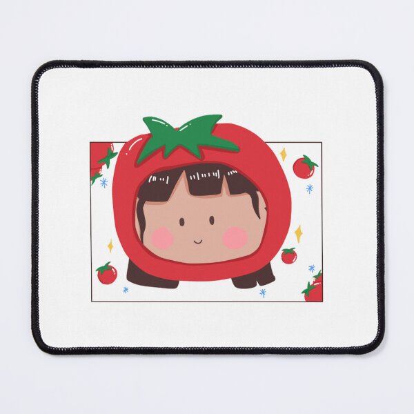 Item preview, Kawaii Chibi Girl in Red Tomato Hat designed and sold by TinyToesPre.
