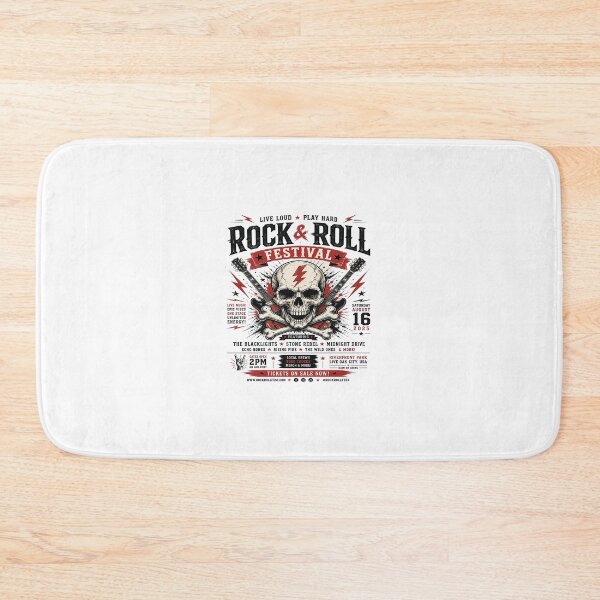 Item preview, Rock & Roll Festival 2025 – Vintage Skull Concert Poster designed and sold by Artisan Finds Online.