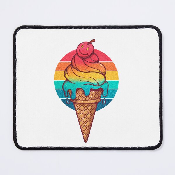 Item preview, Rainbow Ice Cream Cone | Cute Retro Summer Dessert Design designed and sold by Farisu.art.