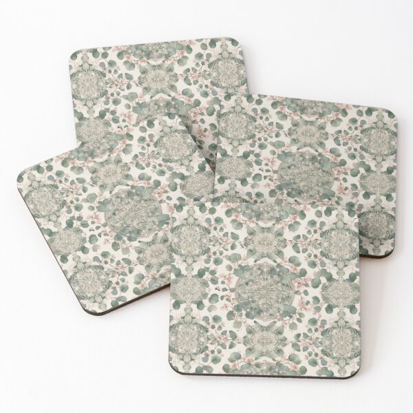 Item preview, Intricate Green Beige Detailed Mandala Design designed and sold by IntelliMindDesigns.