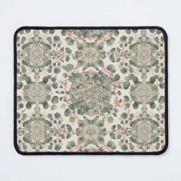 Item preview, Intricate Green Beige Detailed Mandala Design designed and sold by IntelliMindDesigns.