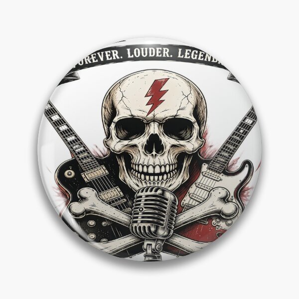 Item preview, Born to Rock – Skull, Guitars & Vintage Rock 'n' Roll Emblem designed and sold by Artisan Finds Online.
