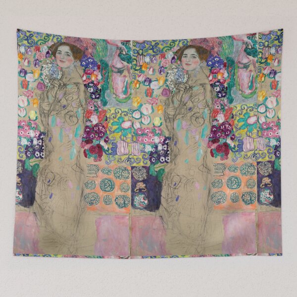 Item preview, Lady Portrait With Floral Pastel Background designed and sold by artofuniverse.