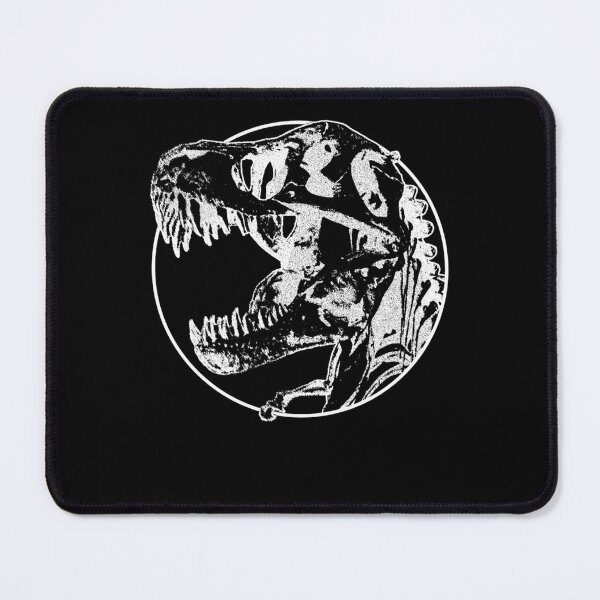 Item preview, High-Contrast Gritty White Tyrannosaurus Rex Skull in Circular Frame designed and sold by ali shope.