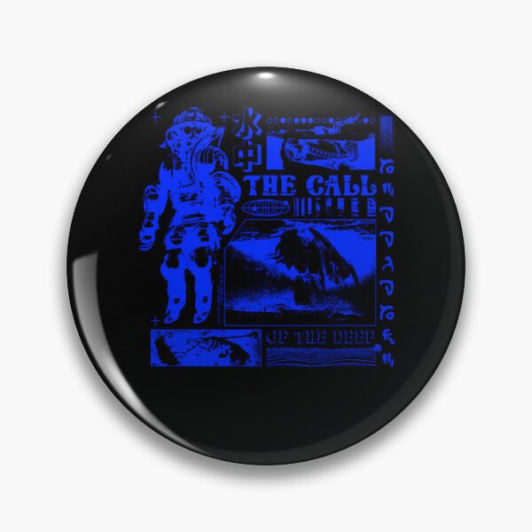 Item preview, Electric Blue Cyberpunk Collage of Deep Sea Horrors designed and sold by ali shope.