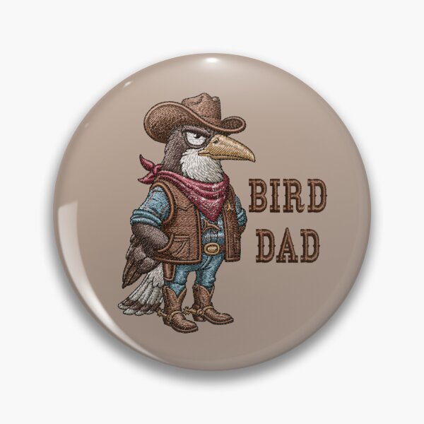 Item preview, Cowboy Bird Dad Embroidered Eagle Design designed and sold by MegaNovaArt.