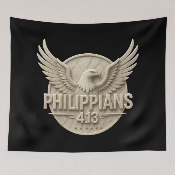 Item preview, Philippians 4:13 - Soaring on Eagle’s Wings - Christian Motivation by All43 designed and sold by All43.