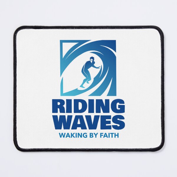 Item preview, Riding Waves. Walking by Faith. Surfing Jesus. designed and sold by FigTreeFactory.