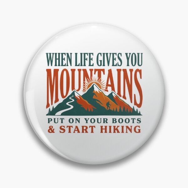 Item preview, When Life Gives You Mountains Retro Hiking & Outdoors Quote designed and sold by Gabe1983.