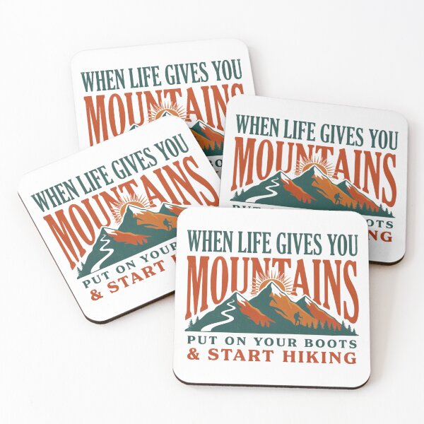 Item preview, When Life Gives You Mountains Retro Hiking & Outdoors Quote designed and sold by Gabe1983.