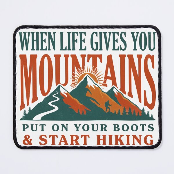 Item preview, When Life Gives You Mountains Retro Hiking & Outdoors Quote designed and sold by Gabe1983.