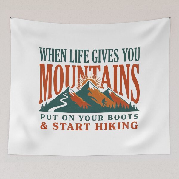 Item preview, When Life Gives You Mountains Retro Hiking & Outdoors Quote designed and sold by Gabe1983.
