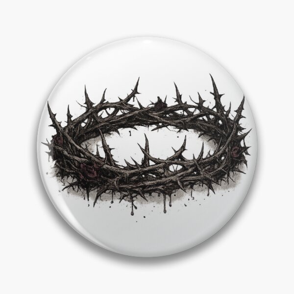 Item preview, Crown Of Thorns Dark Gothic Blood Tattoo Style Design designed and sold by irfanshikh.