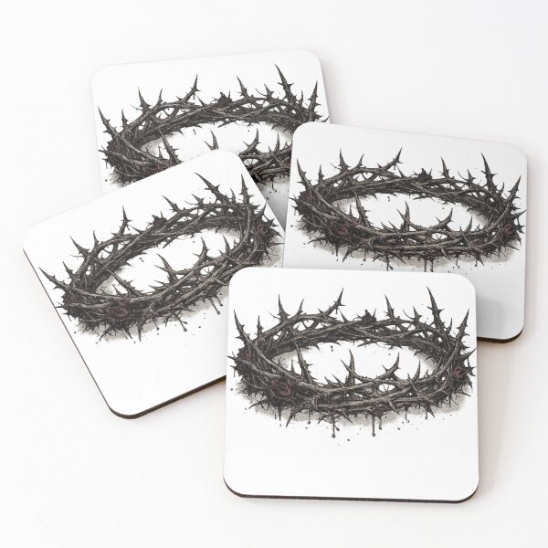 Item preview, Crown Of Thorns Dark Gothic Blood Tattoo Style Design designed and sold by irfanshikh.