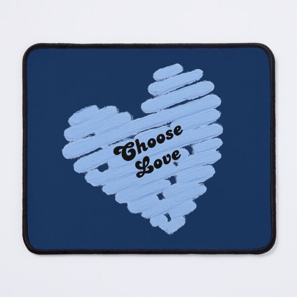 Item preview, Choose Love – Hand Painted Baby Blue Heart Typography | Minimalist Inspirational Design designed and sold by VariusDesigns.