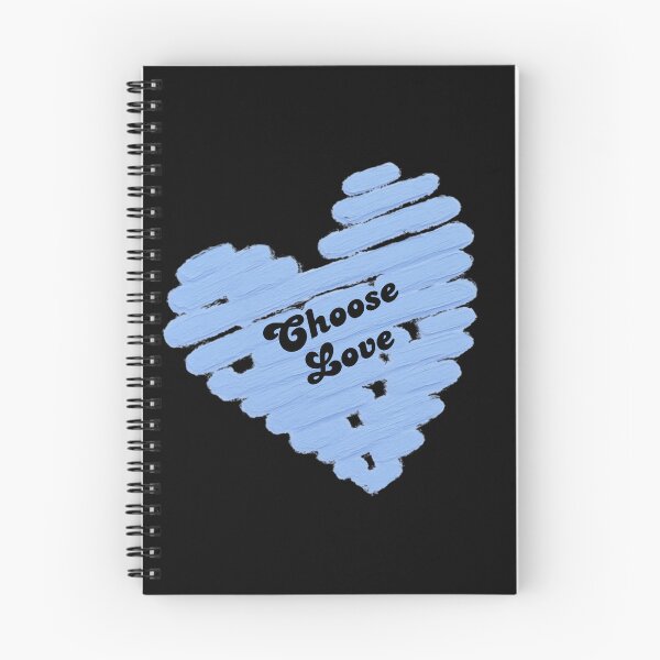Item preview, Choose Love – Hand Painted Baby Blue Heart Typography | Minimalist Inspirational Design designed and sold by VariusDesigns.