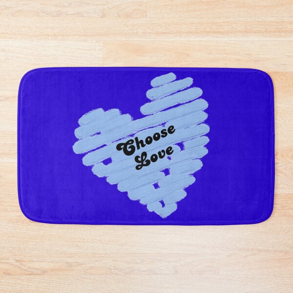 Item preview, Choose Love – Hand Painted Baby Blue Heart Typography | Minimalist Inspirational Design designed and sold by VariusDesigns.