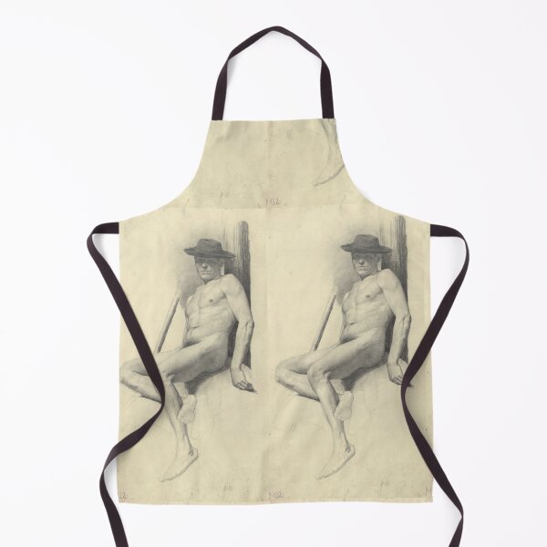 Item preview, Seated Male Nude With Hat Study designed and sold by artofuniverse.
