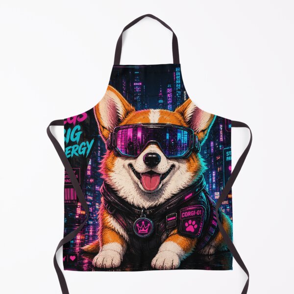 Item preview, Retro Cyberpunk Corgi Neon designed and sold by TinyLegs.